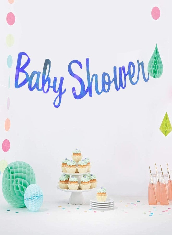 AMFIN® Baby Shower Banner Baby Shower Banner Decoration Baby shower decoration items set Maternity Shoot Props Accessories - Blue - Image 1